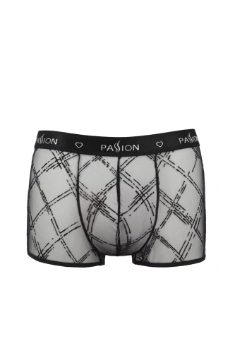 Passion - 032 SHORT JAMES black - Сексуальные полупрозрачные трусы, XXL/XXXL