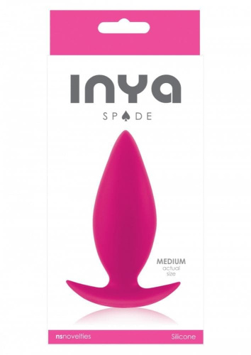 NS Novelties Inya Spades Medium - средняя анальна пробка, 10х3,8 см (розовый)