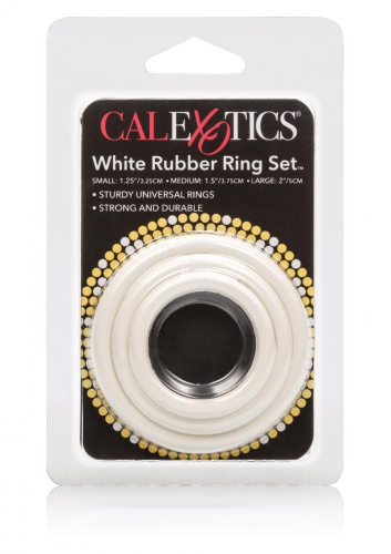 CalExotics Rubber Ring - 3 Piece Set - набор эрекционных колец (черный)