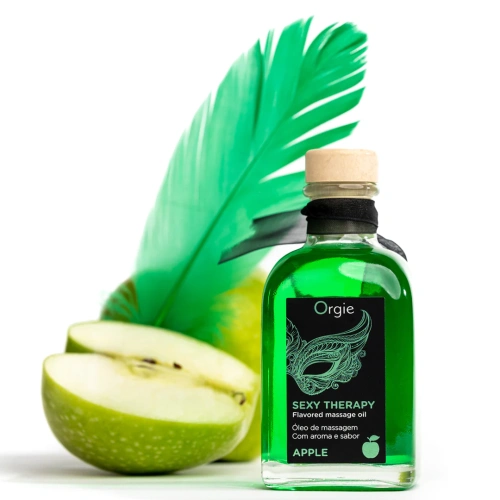 Orgie  Lips Massage Kit Apple - массажное масло яблоко, 100 мл