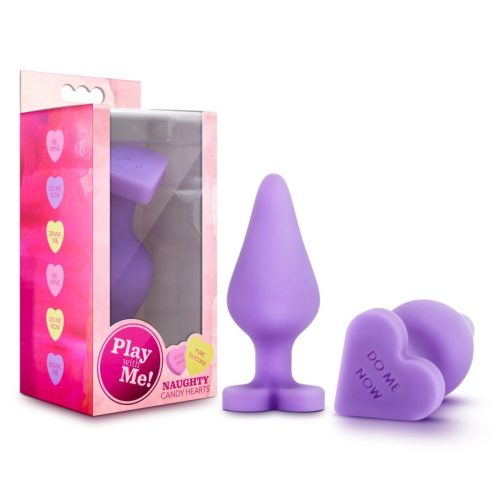 Blush Play With Me Candy Heart Do Me - Анальная пробка, 9 см (фиолетовый)