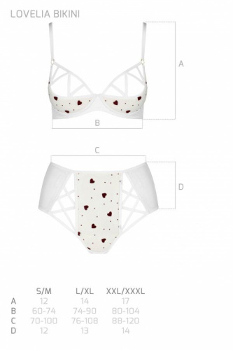 Passion Lovelia Bikini - Комплект белья, L/XL (белый)