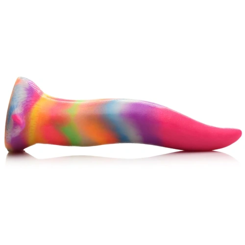 Creature Cocks Unicorn Kiss Glow-in-the-Dark Dildo - фантазийный светящийся в темноте фаллоимитатор язык Единорога,  21.3х5.8 см (радужный)