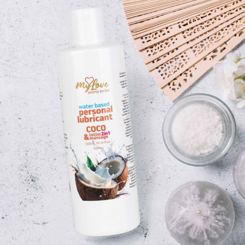 2в1 лубрикант и массажный гель - MyLove Aroma Series Intim&Massage Coco, 300 мл