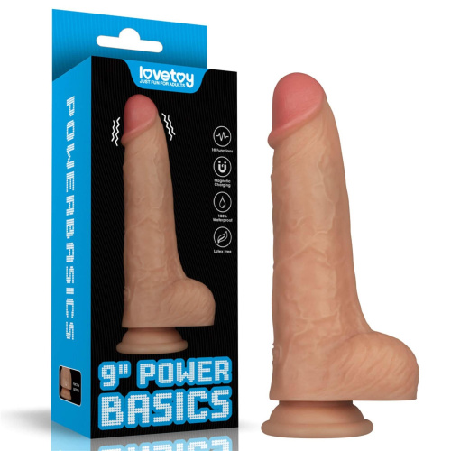 Реалистичный вибратор LoveToy Vibrating Power Basics Cock, 23 см