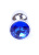 B-Series Jewellery Silver Plug Dark Blue - Анальная пробка с кристаллом, 7х2.7 см (синий)