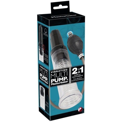 Orion Vibrating Multi Pump & Masturbator - Помпа для члена з вібрацією, 17.2х6 см - купити в Києві, Україні