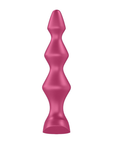 Satisfyer Lolli Plug 1 - анальная елочка, 14х3.2 см, (малиновый)