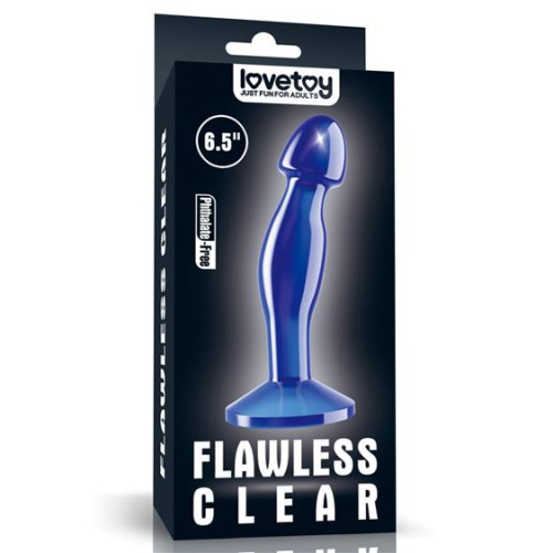 Flawless Clear Prostate Plug 6.5" - Анальная пробка, 16,5 м (синий)