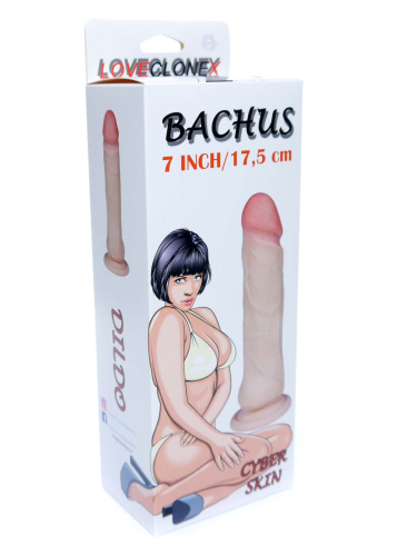 Bachus Loveclonex 7" - реалистичный фаллоимитатор, 17.5х4 см (телесный)