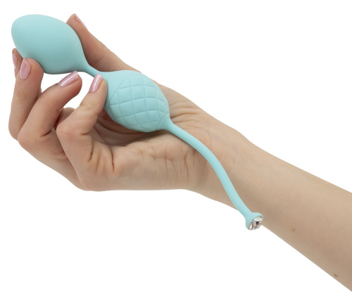 Pillow Talk Frisky Teal - роскошные вагинальные шарики с кристаллом, 3,2 см.