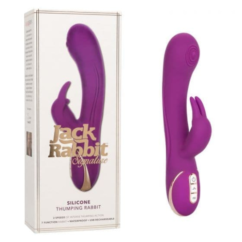 CalExotic Jack Rabbit Signature Silicone Thumping Rabbit - вибратор кролик, 12.8х4.5 см