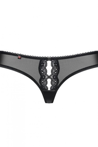 Obsessive 868-PAN-1 - эротические трусики с кружевом, L/XL (чёрный)