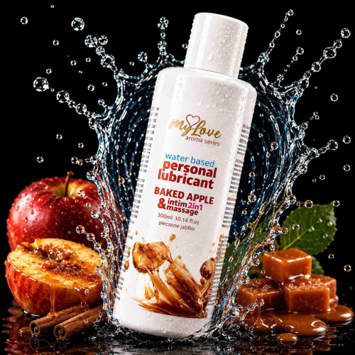 2в1 лубрикант и массажный гель - MyLove Aroma Series Intim&Massage Baked Apple, 300 мл