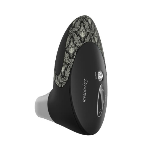 Womanizer W500 - Вакуумный стимулятор клитора с кристаллом Swarovski, 12х6 см (чёрный)