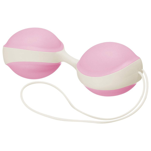 Amor Gym Balls Duo - вагинальные шарики, 9,6х3,6 см., (розовые с белым)