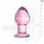 Gildo Pink Glass Buttplug No. 27 розовая анальная пробка из стекла, 8.5х4.3 см