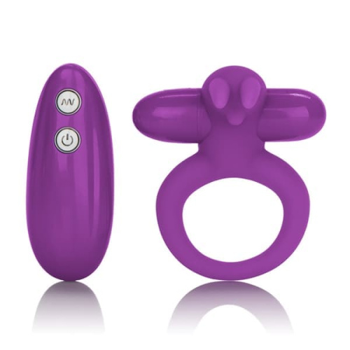 CalExotics Entice Adelle - виброкольцо с пультом, 7х3.5 см (пурпурный)