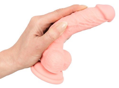 Orion - Medical Silicone Dildo - Фаллоимитатор с мошонкой, 18х3.5 см