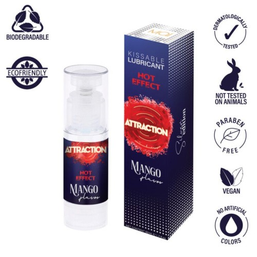Mai Attraction Hot Effect Mango - Оральная смазка с согревающим эффектом, 50 мл (манго)