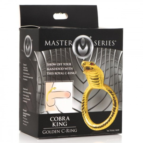 Master Series Cobra King - Ерекційне кільце на пеніс, 4,5 см (золотистий) - купити в Києві, Україні