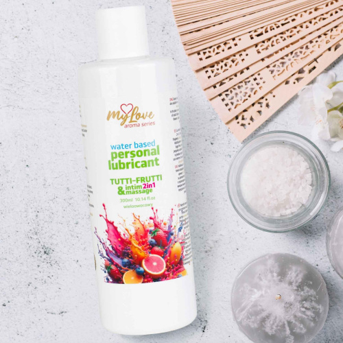 2в1 лубрикант и массажный гель - MyLove Aroma Series Intim&Massage Tutti-Frutti, 300 мл