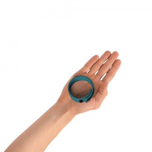 Love To Love Hero Ring Black Onyx - ерекційне кільце, що регулюється, на кнопках, 3-6 см. (бірюзове) - купити в Києві, Україні