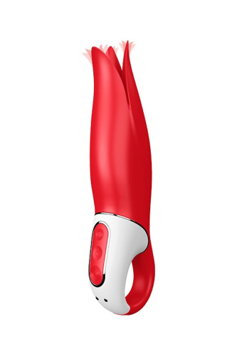 Satisfyer Vibes Power Flower - оригинальный вибромассажер, 19х4.6 см (красный)