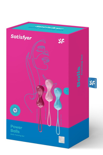 Satisfyer Ball, Вагінальні кульки зі зміщеним центром ваги, 8х3. 4 см, (різнокольоровий) - купити в Києві, Україні