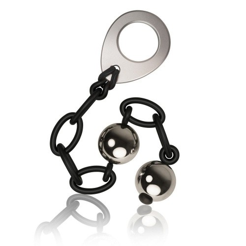 Rocks Off Love in Chains - металлические анальные шарики на силиконовой цепи, 2.5 см