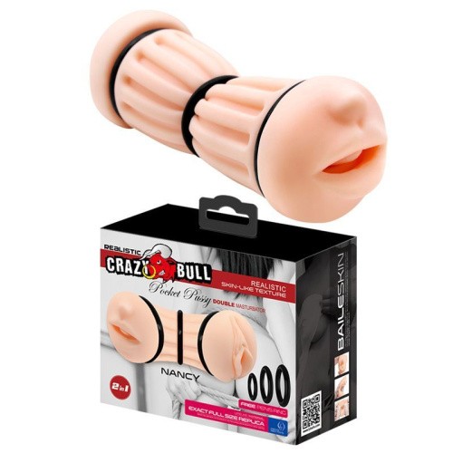 Crazy Bull Nancy Pocket Pussy - Мастурбатор, 17,5 см (телесный)