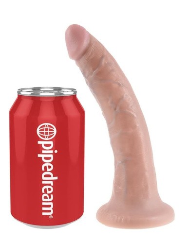 Фаллоимитатор на присоске King Cock 7, 18х4 см (телесный)