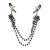 Art of Sex - Nipple clamps Sexy Jewelry Black - Зажимы для сосков на декоративной цепочке Art of Sex - Nipple clamps Sexy Jewelry Black - Зажимы для сосков на декоративной цепочке