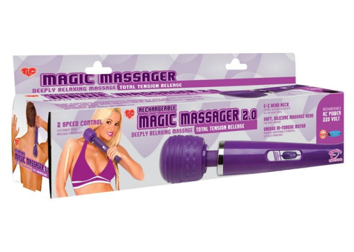 Topco Sales TLC® Rechargeable Magic Massager 2.0 - Вибромассажер, 30,5 см (фиолетовый)