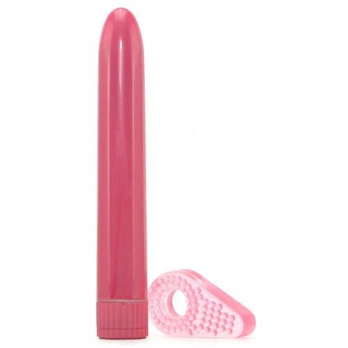 Topco Sales My First® Vibe, with Bonus Vibe Ring - Вибратор + эрекционное кольцо, 19х2.5 см (розовый)