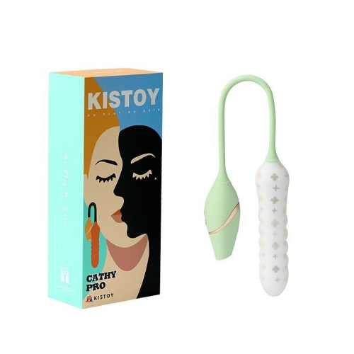 KISTOY Cathy Pro - Вібратор із вакуумним стимулятором, 15,6х3,4 см (м'ятний) - купити в Києві, Україні