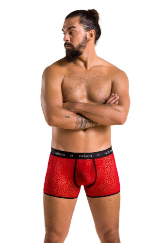 Passion - 046 SHORT PARKER red - Сексуальные мужские трусы с открытой попкой, XXL/XXXL