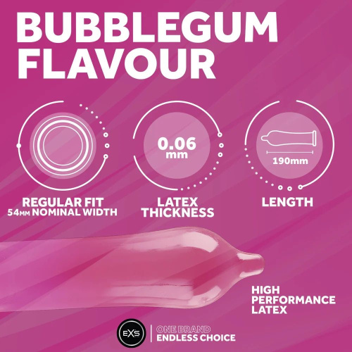 Ароматизированный презерватив EXS Bubblegum Flavour Condom, 1 шт