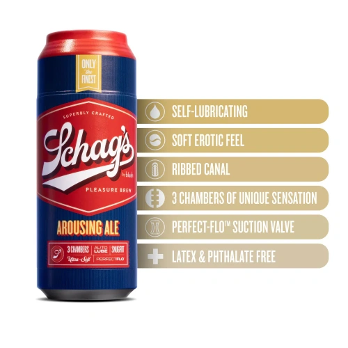 Schag’s by Blush Arousing Ale - самосмазывающийся мастурбатор в банке, 19,7 см