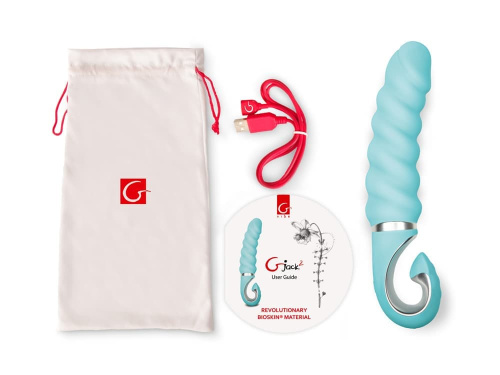 Gvibe Gjack 2 - Анатомический вибромассажер, 22х3.7 см (голубой)