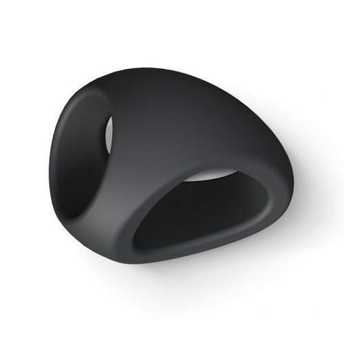 Love To Love Flux Ring Black Onyx - эрекционное кольцо двойное, 3 см. (чёрное)