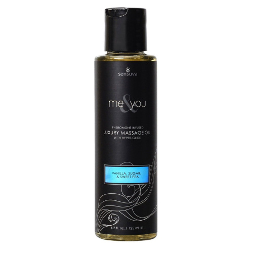 Sensuva - Me&You Vanilla, Sugar & Sweet Pea - Массажное масло с феромонами, 125 мл.