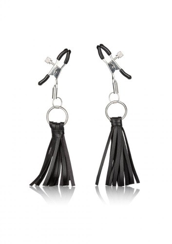CalExotics Playful Tassels Nipple Clamps зажимы для сосков с кисточками (серебристый)