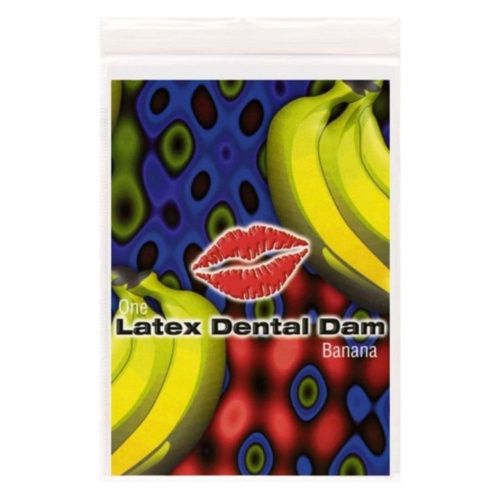 Салфетка для орального секса One Trustex Banana Latex Dental Dams с ароматом банана, 1 шт