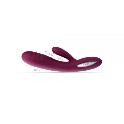 Svakom Adonis Rabbit Vibrator - вибромассажер-кролик, 21х3.8 см (фиолетовый)