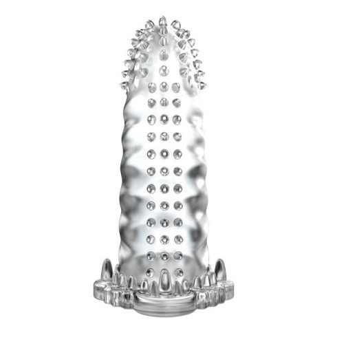 Baile Brave Man Penis Sleeve Crystal - Насадка на член, 14 см (прозрачный)