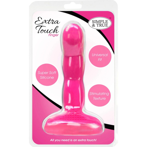 Simple & True Extra Touch Finger Dong - Насадка на палец, 12.5х3 см (розовая)
