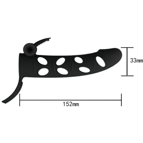 LyBaile Pretty Love Vibrating Penis Sleeve - Силиконовая насадка с вибрацией, 15.2х3.3 см