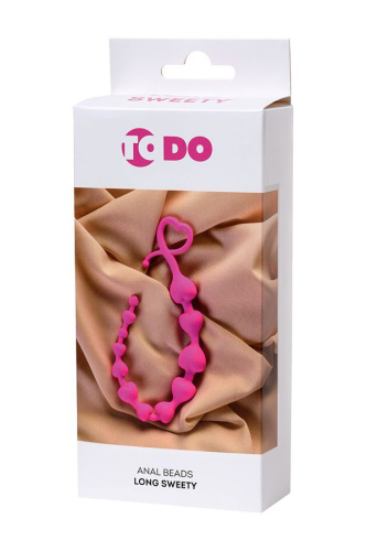 ToDo By Toyfa Long Sweety - длинная анальная цепочка, 29х2.7 см (розовый)