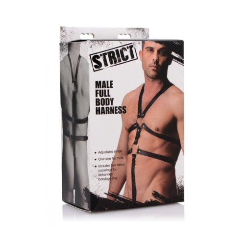 Strict Male Full Body Harness - чоловіча збруя на все тіло, S-L (чорний) - купити в Києві, Україні
